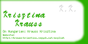 krisztina krauss business card
